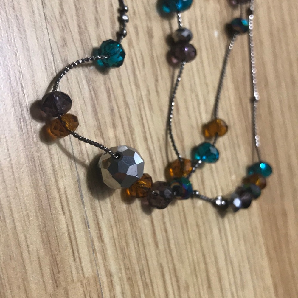 Charming Charlie layered long bead necklace